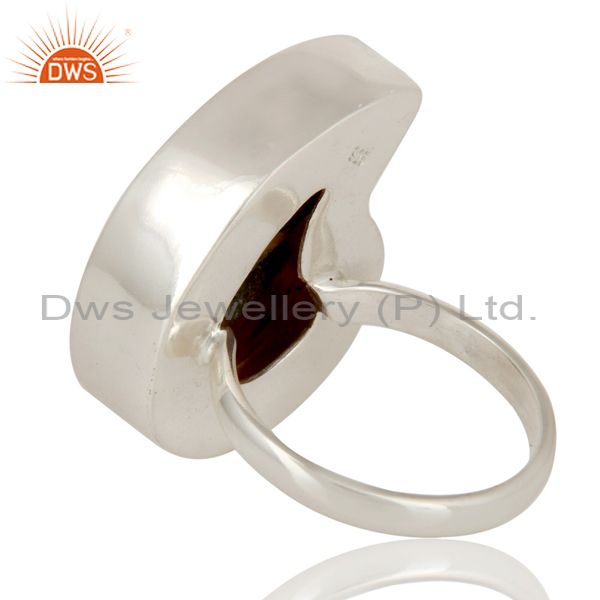 Suppliers Handmade Solid Sterling Silver Ammonite Bezel Set Cocktail Ring