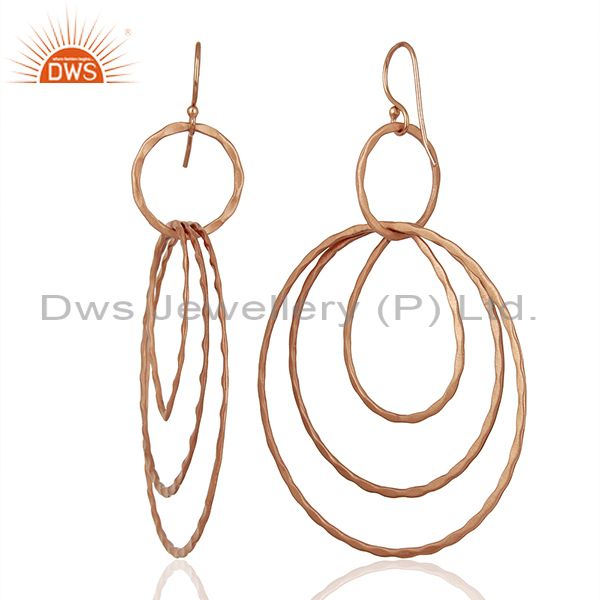 Suppliers Rose Gold Plated Brass Fashion Earrings Jewelry Manufacturer Supplier