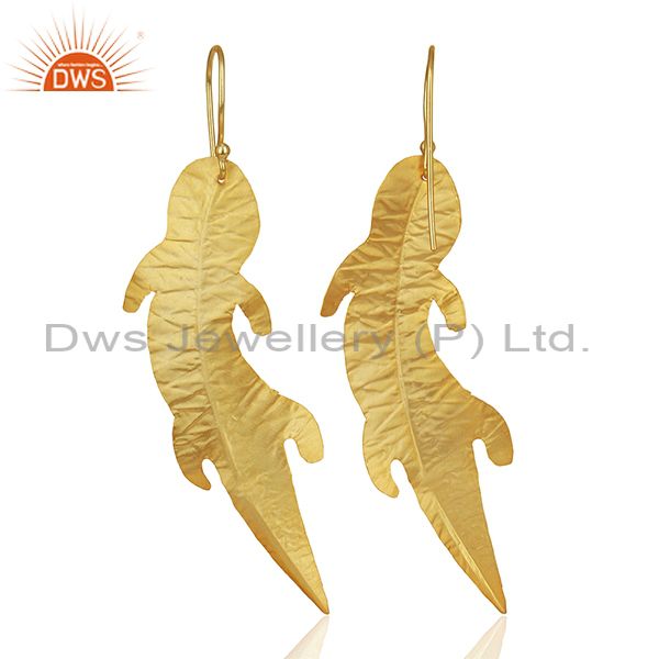 Suppliers Customized Gold Plated Brass Fashion Dangle Earrings Manufacturer