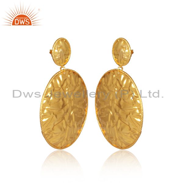 Buy JEWELZ Round Shape Gold Plated Earrings | Shoppers Stop