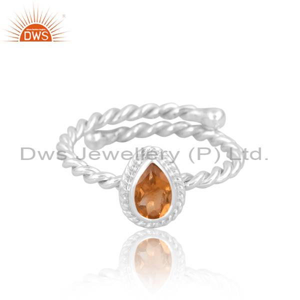 Exquisite Handcrafted Citrine Ring