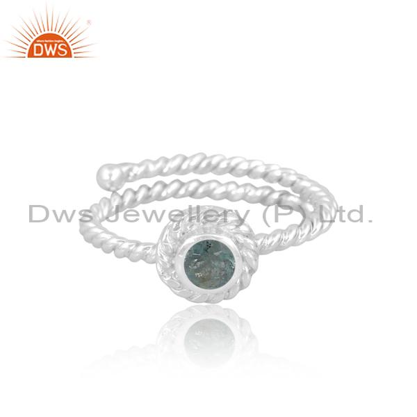 Exquisite Aquamarine Ladies' Engagement Ring