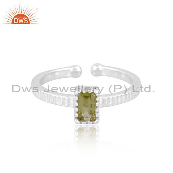 Peridot Sparkle: Exquisite Engagement Ring for Her