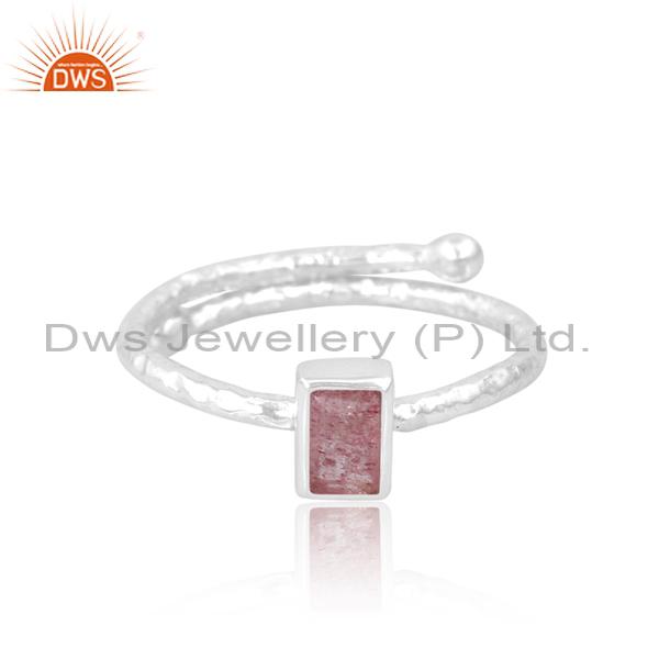 Strawberry Quartz Engagement Ring: Vibrant Love & Beauty