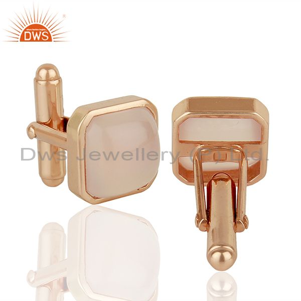 Suppliers Rose Gold Plated Sterling Silver Mens Cufflink Jewelry Manufacturer