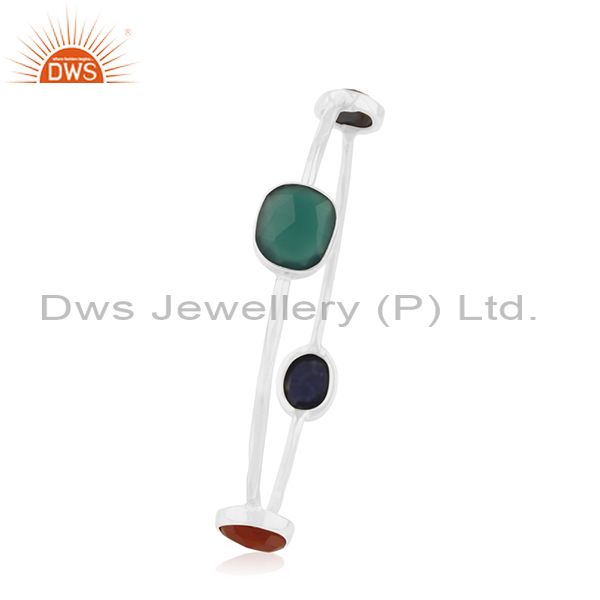 Wholesalers of 925 sterling silver designer gemstone bangle jewelry