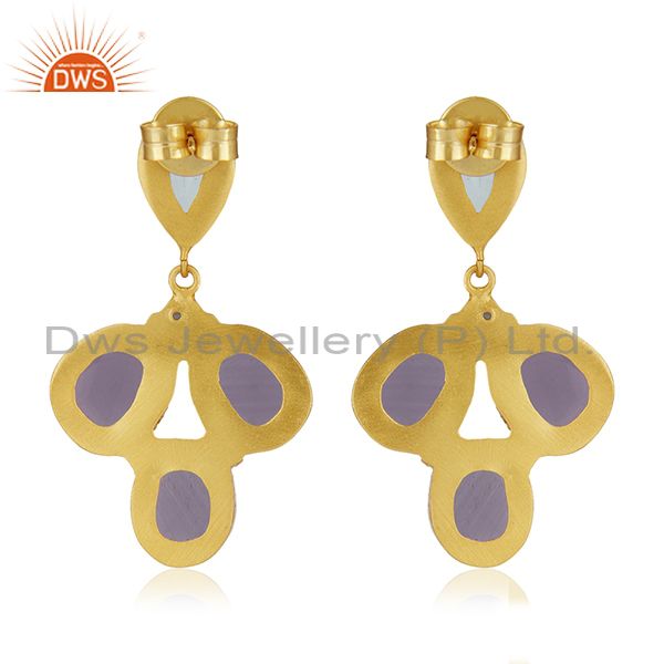 Suppliers CZ and Hydro Stone Gold Plated Fashion Earrings Jewelry Manufacturer