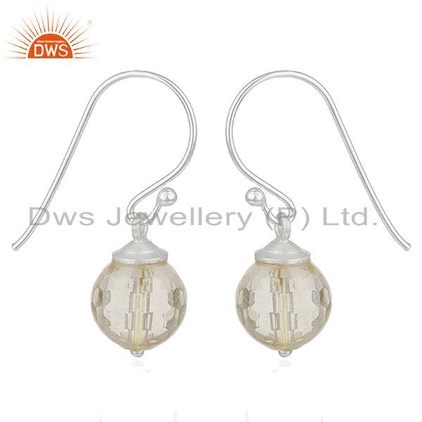 Suppliers Crystal Quartz 92.5 Sterling Silver Gemstone Drop Earrings Jewelry Manufacturer
