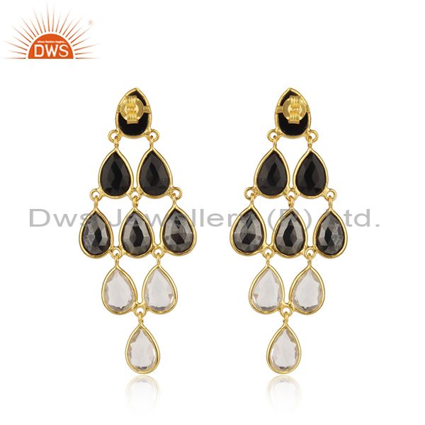 Suppliers Designer Gold Plated Sterling Silver Multi Gemstone Earrings Supplier