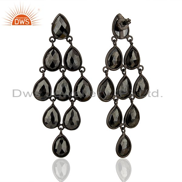 Suppliers Black Rhodium Plated 925 Silver Customized Earrings Manufacturers