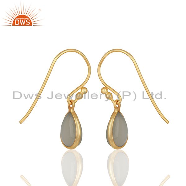 Suppliers Gold Plated Sterling Silver Moonstone Earrings Manufacturers