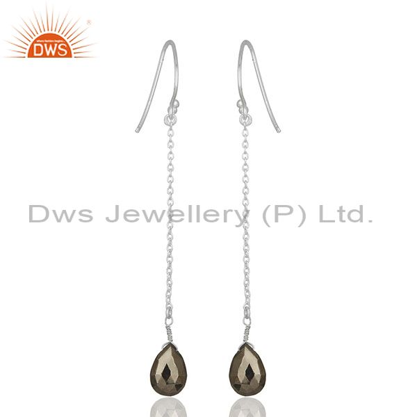 Suppliers Hematite Gemstone 925 Silver Chain Earrings Jewelry Manufacturers