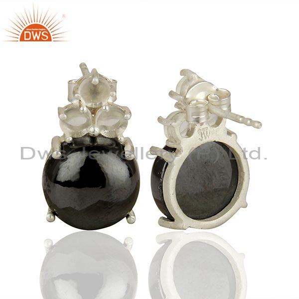 Suppliers Handmade Prong Setting Multi Gemstone Silver Earrings Manufacturers