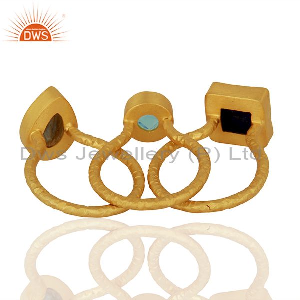 Suppliers Gold Plated Brass Fashion Gemstone Rings Jewelry Manufacturer