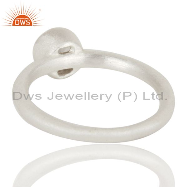 Designers 925 Sterling Silver Natural Crystal Quartz Gemstone Stack Ring