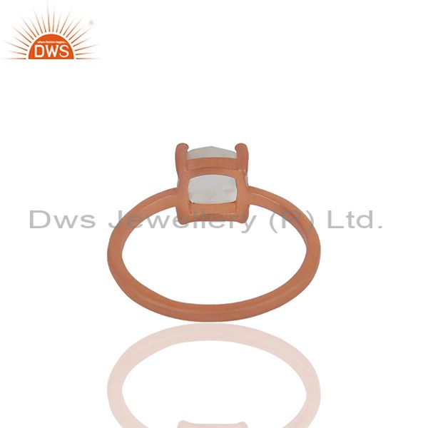 Suppliers Handmade Rose Gold Plated Sterling Silver Crystal Rings Wholesale
