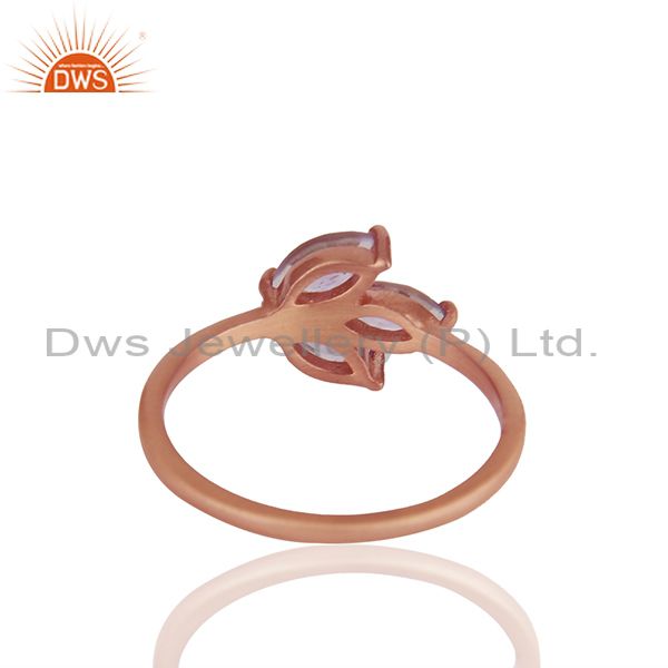 Suppliers Handmade Rose Gold Plated 925 Silver Amethyst Gemstone Rings Jewelry