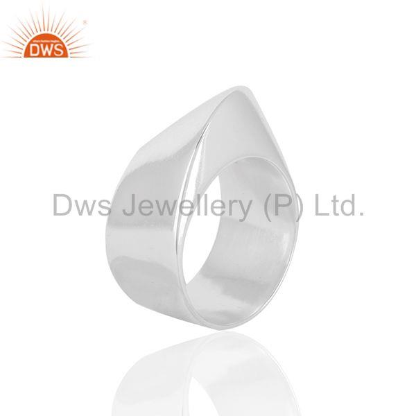 Suppliers Solid 925 Sterling Silver Unisex Customized Cocktail Ring Manufacturer