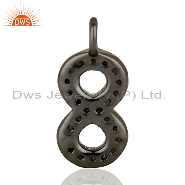 Suppliers Supplier Pave Set Diamond 925 Sterling Silver Pendant Jewelry Findings