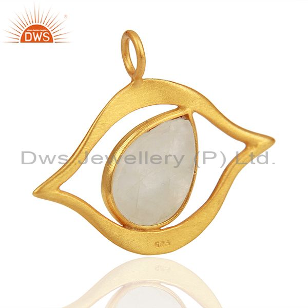 Suppliers Customized 925 Silver Gold Plated Moonstone Findings Manufacturer