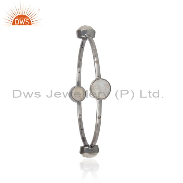 Supplier of Diamond bangle 925 silver amazing vintage style moonstone jewelry