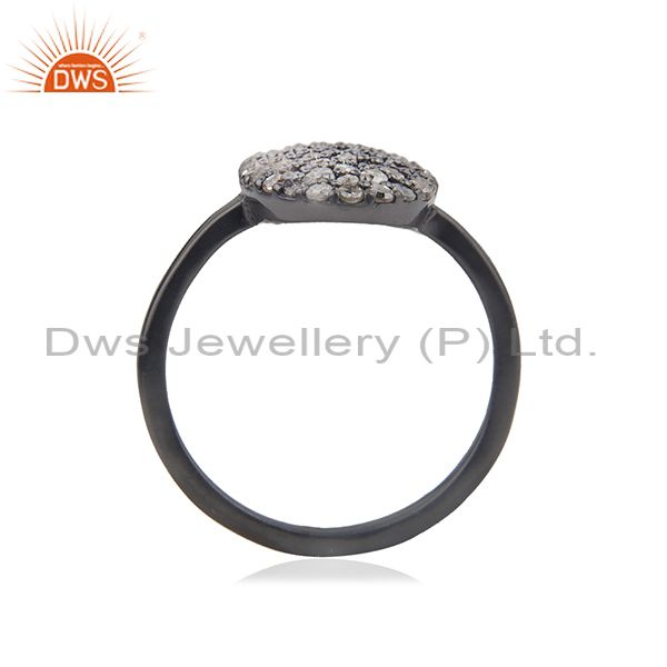 Designer of Pave diamond genuine 925 silver wedding rings jewelry wholesale