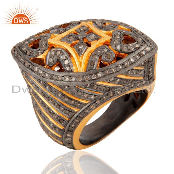 Suppliers New Designer Natural Diamond Pave 925 Sterling Promise Proposal Ring Fashion Jew