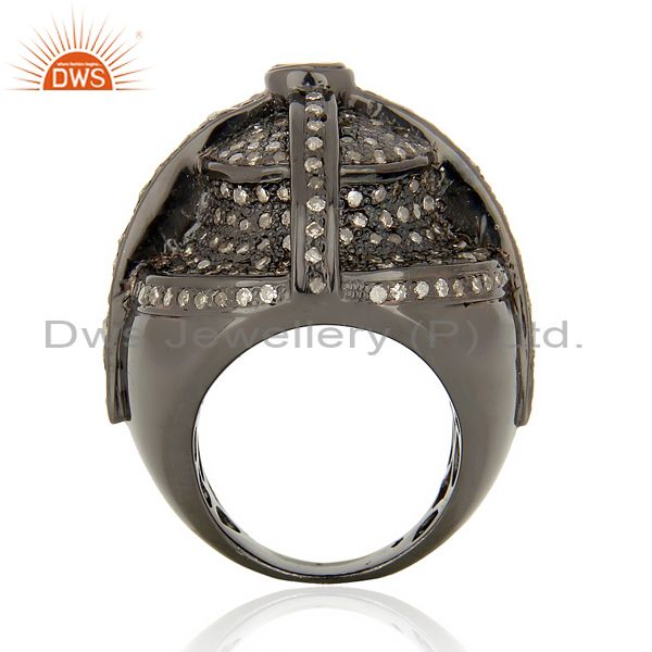 Suppliers 2.45 Cts Rose/Uncut Diamond 925 Silver GF Victorian Style Wedding Ring Jewelry
