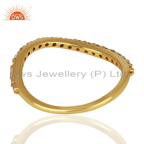 Suppliers Zircon Gemstone Gold Plated 925 Silver Fashion Ring Manufacturer