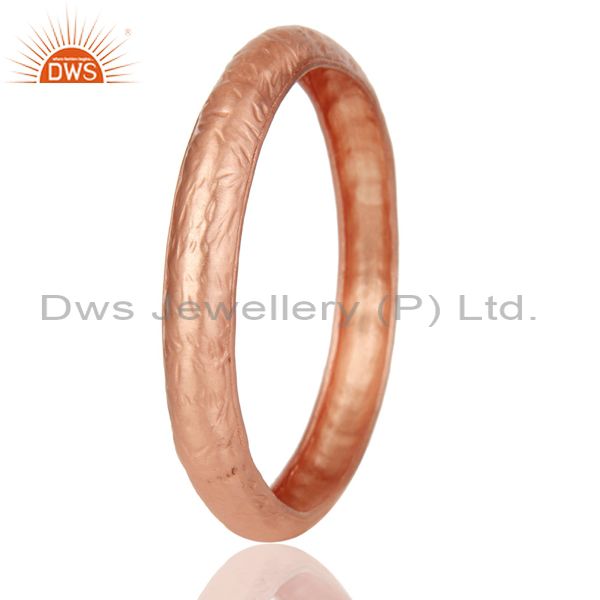 Wholesalers of 18k rose gold plated traditional handmade design brass bangles