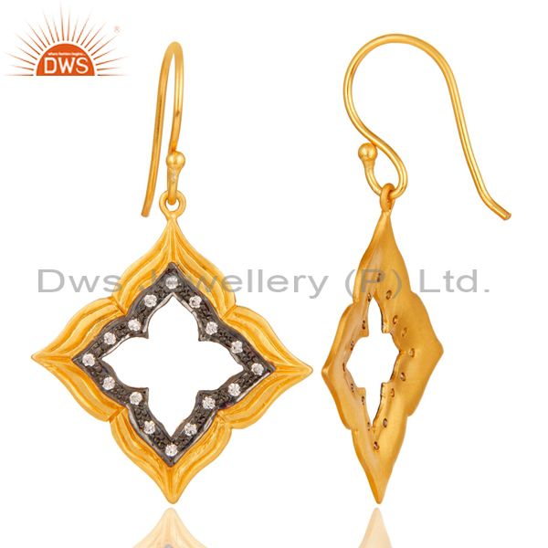 Suppliers Gold Plated Handmade Brass Fashion Gemstone Earrings Manufacturers