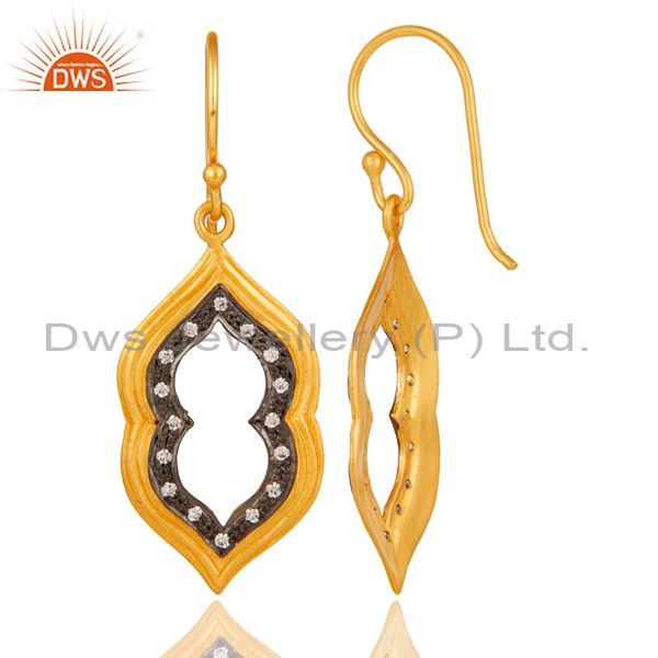 Suppliers Handmade Gold Plated Brass Fashion Gemstone Earrings Manufacturers