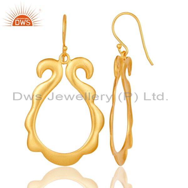 Suppliers Traditional Handmade Brass Earrings with 18k Gold Plated