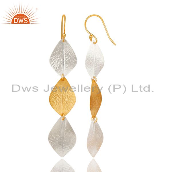 Suppliers 14K Rose Gold Plated 925 Sterling Silver Handmade Fashion Dangle Brass Earrings