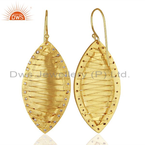 Suppliers Hancrafted Brass Gold Plated Dangle Fashion Earrings Manufacturers