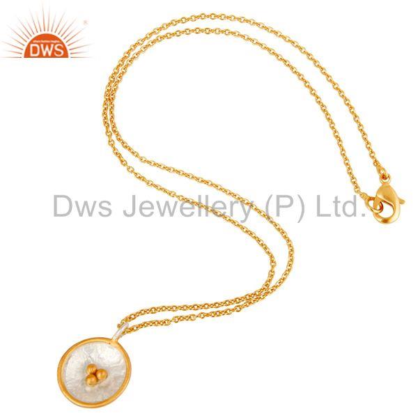Suppliers Traditional Handmade Art Deco 18K Gold Plated Brass Chain Pendant Necklace