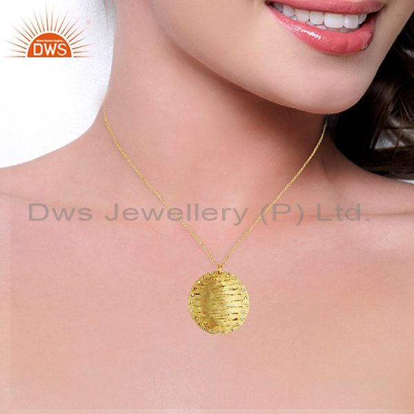 Suppliers Handmade Brass Gold Plated Fashion Pendant Jewelry Manufacturers