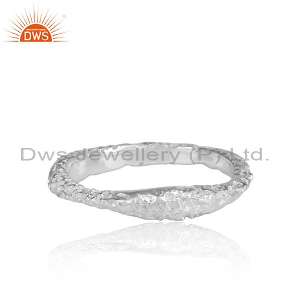 Handmade Fine 925 Silver Twisted Designer Statement Ring