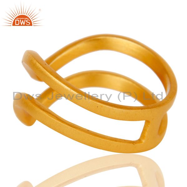 Chevron Designer Gold Plated Fashion Ring Jewellery Online