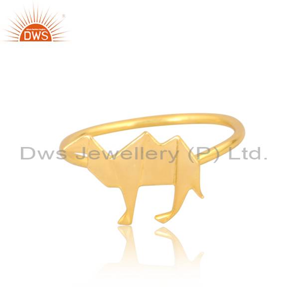 Exquisite Gold Plated Camel Ring: Elegant Cultural Fusion