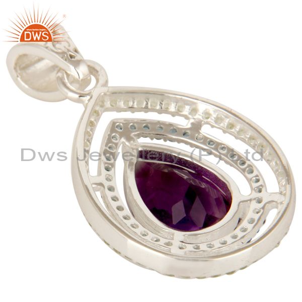 Suppliers Amethyst, Blue Topaz And Peridot Prong Set Gemstone Sterling Silver Drop Pendant