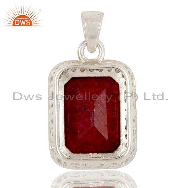 Suppliers 925 Sterling Silver Ruby And Blue Topaz Gemstone Pendant Designer Jewelry