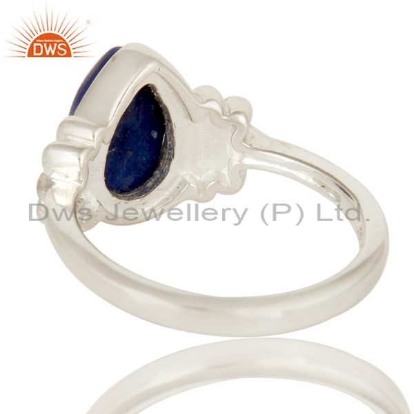 Suppliers Solid 925 Sterling Silver Natural Lapis lazuli Gemstone Designer Ring