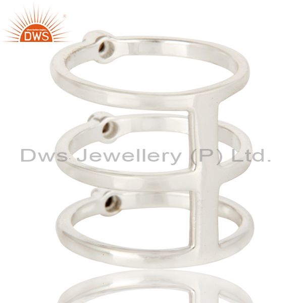 Suppliers 925 Sterling Silver Natural Smoky Quartz Gemstone Three Stackable Rings