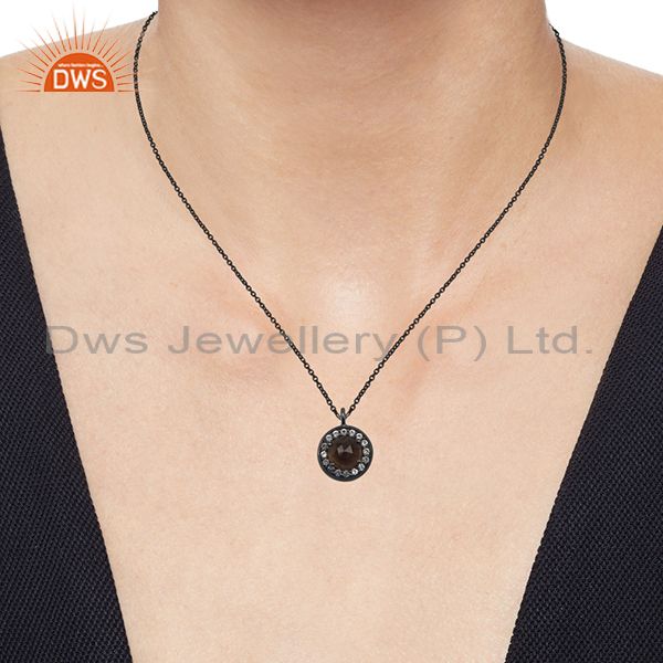 Suppliers Black Rhodium Plated 925 Silver Pendant Jewelry Manufacturers