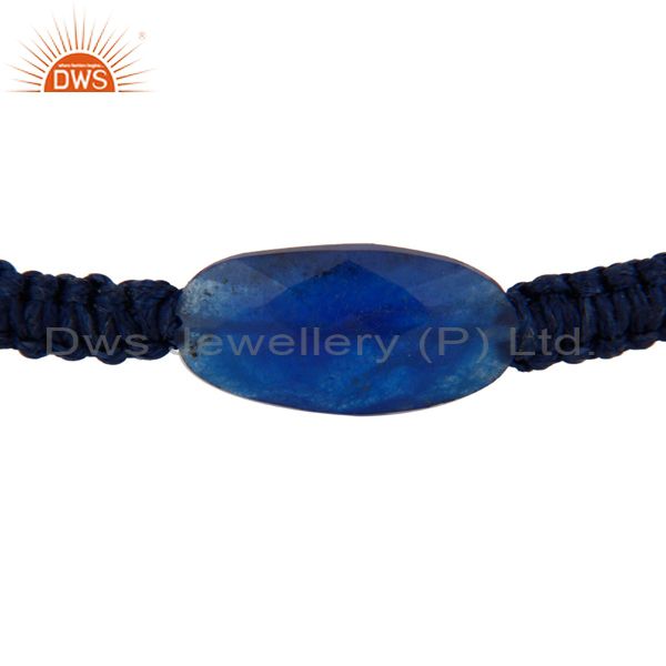 Suppliers Gorgeous Blue Aventurine Shamballa Fashion Macrame Bracelet Jewelry For Unisex