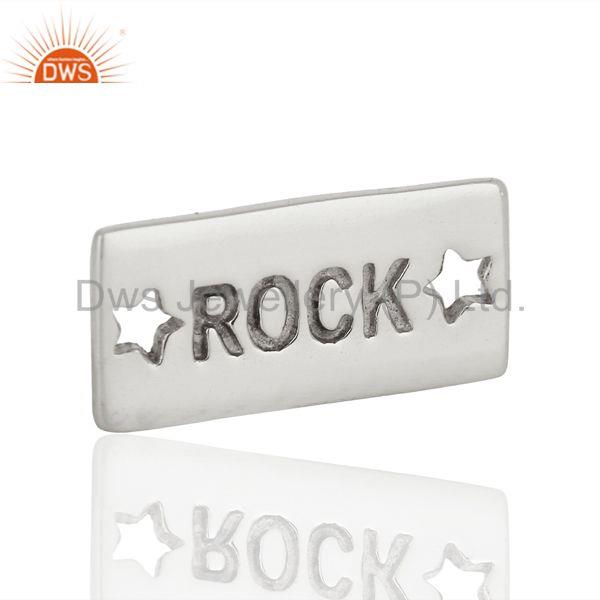 Suppliers Stars Engraved Rock Hand Stamped 925 Sterling Silver Jewellery Finding