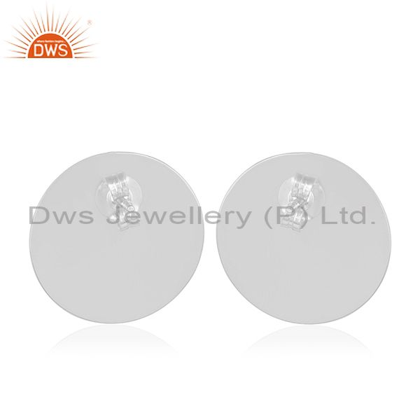 Suppliers Smoky Quartz Gemstone Round 925 Silver Girls Stud Earrings Wholesale Suppliers
