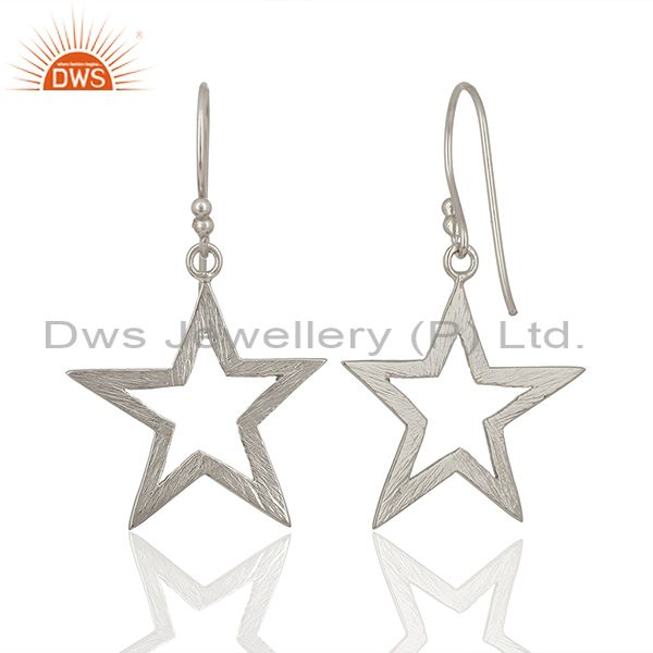 Suppliers 925 Sterling Fine Silver Star Design Girls Earring Jewelry Manufacture