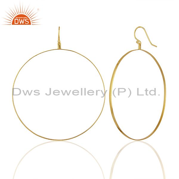 Suppliers Gold Plated Circal Design Silver Girls Earring Jewelry Manufacturer